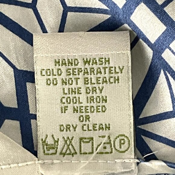 ORVIS Top Women 8 100% Silk Sleeveless Lightweight Geometric Color-block Flowy - Picture 9 of 12